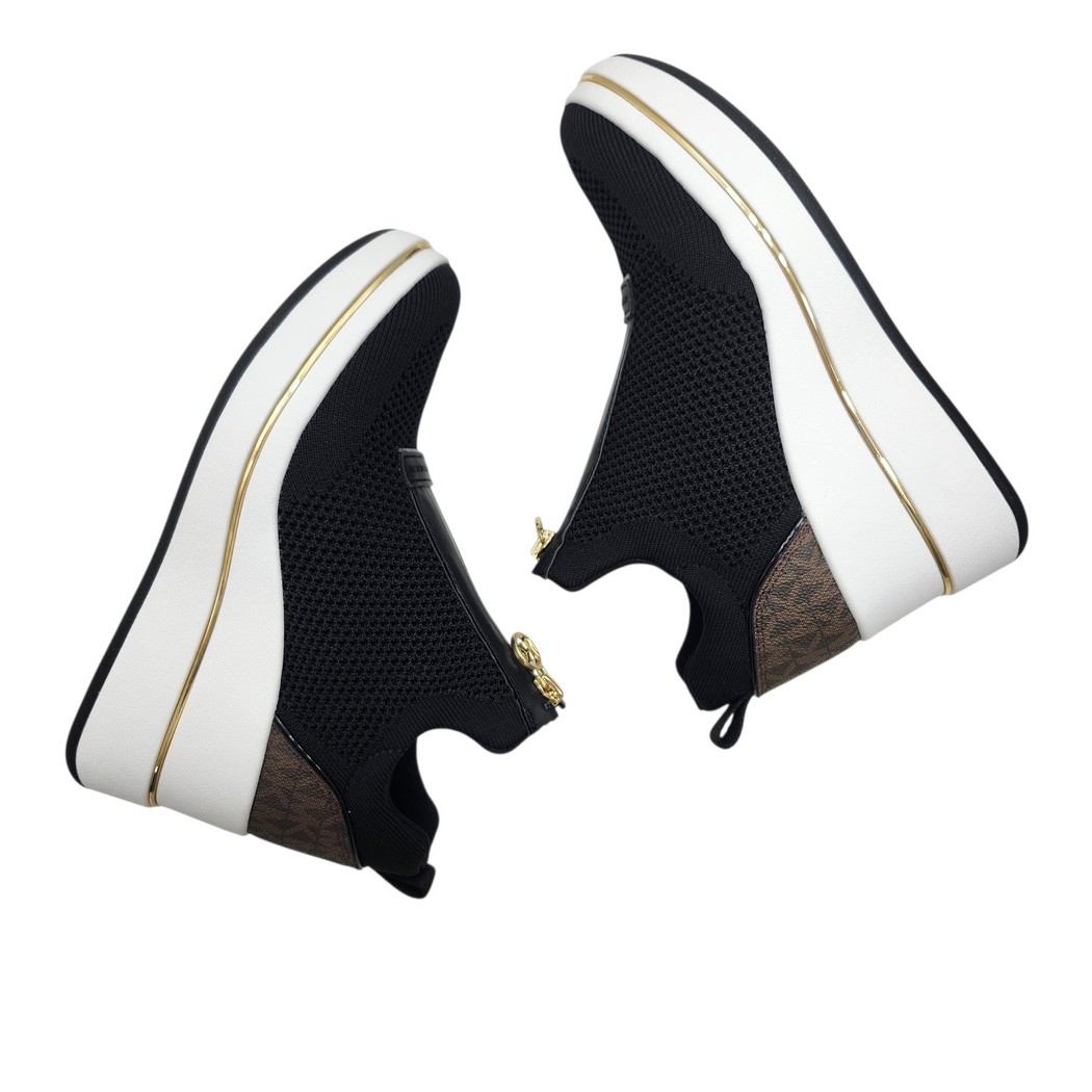 Michael Kors 43R6EMFP3D Emmy Wedge Zip Slip On Noir