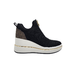 Michael Kors 43R6EMFP3D Emmy Wedge Zip Slip On Noir