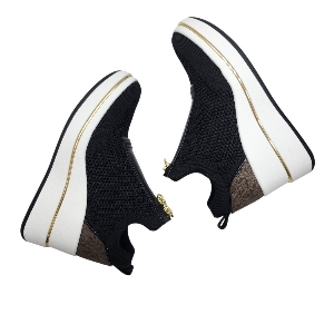 Michael Kors 43R6EMFP3D Emmy Wedge Zip Slip On Noir