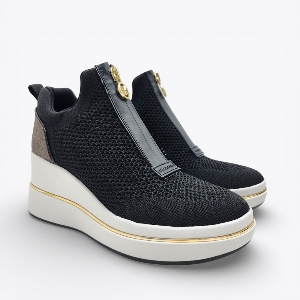 Michael Kors 43R6EMFP3D Emmy Wedge Zip Slip On Noir
